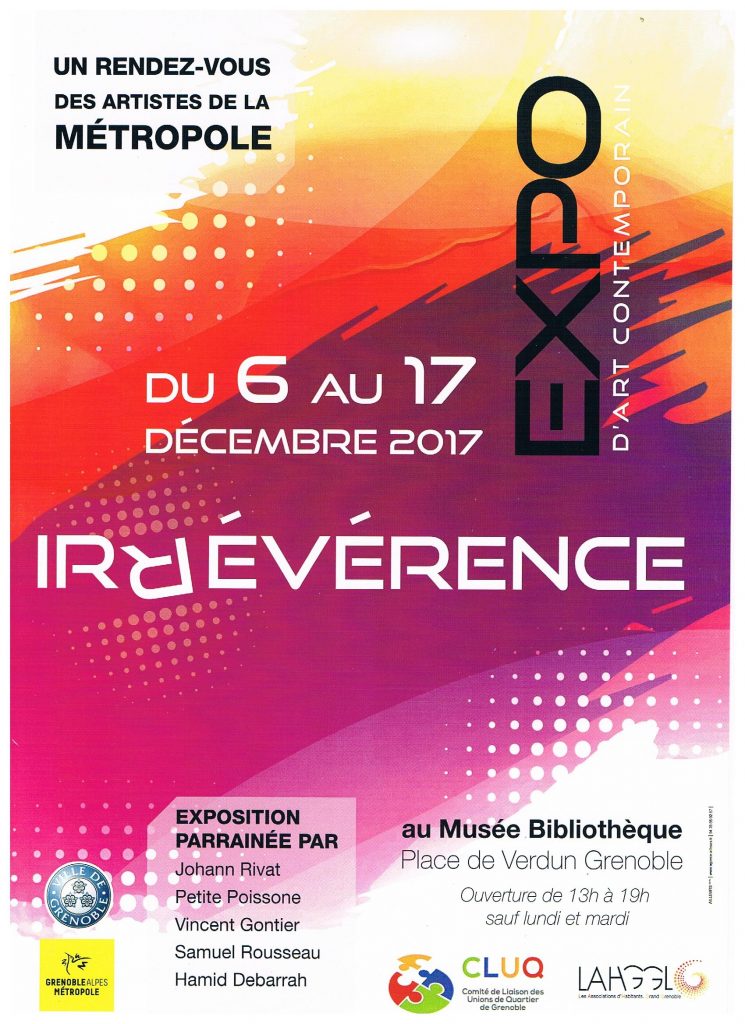 Affiche exposition Irreverence Grenoble 2017 (ancien musée de peinture)